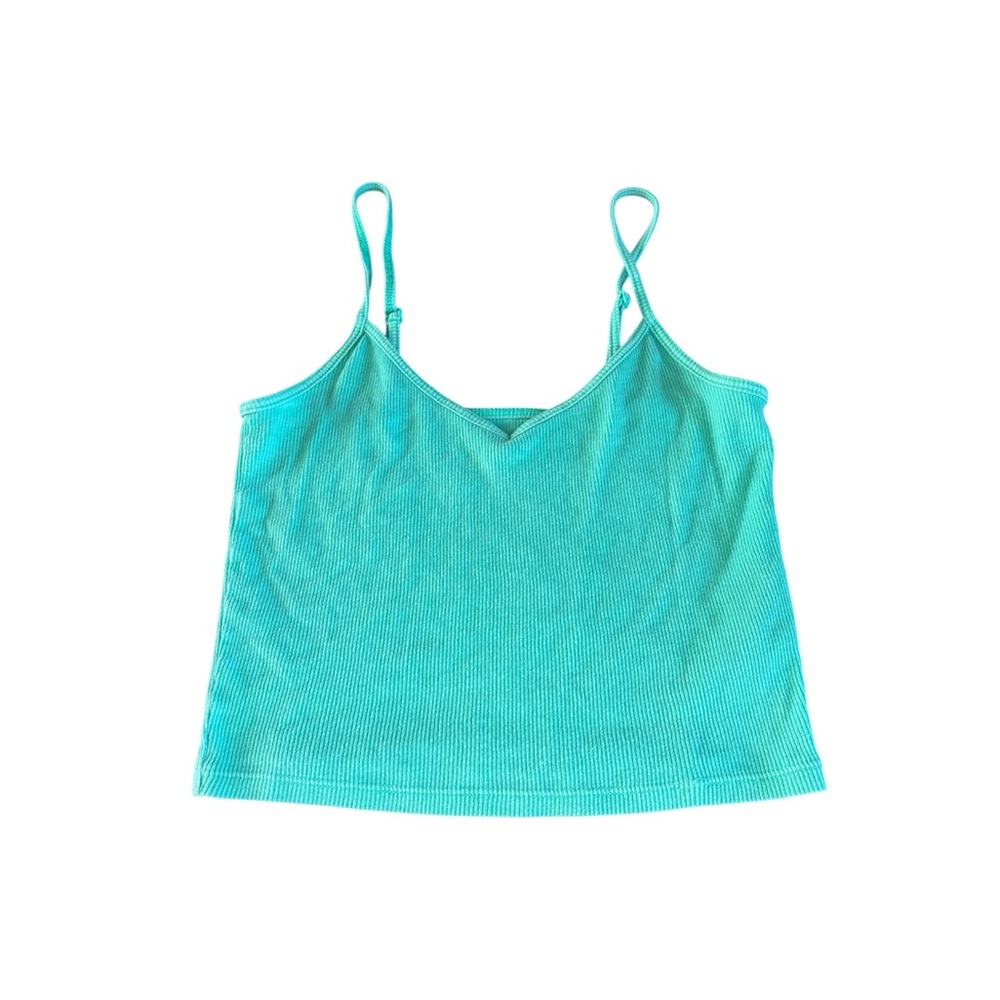 Aerie Lime Green Ribbed Tank Top